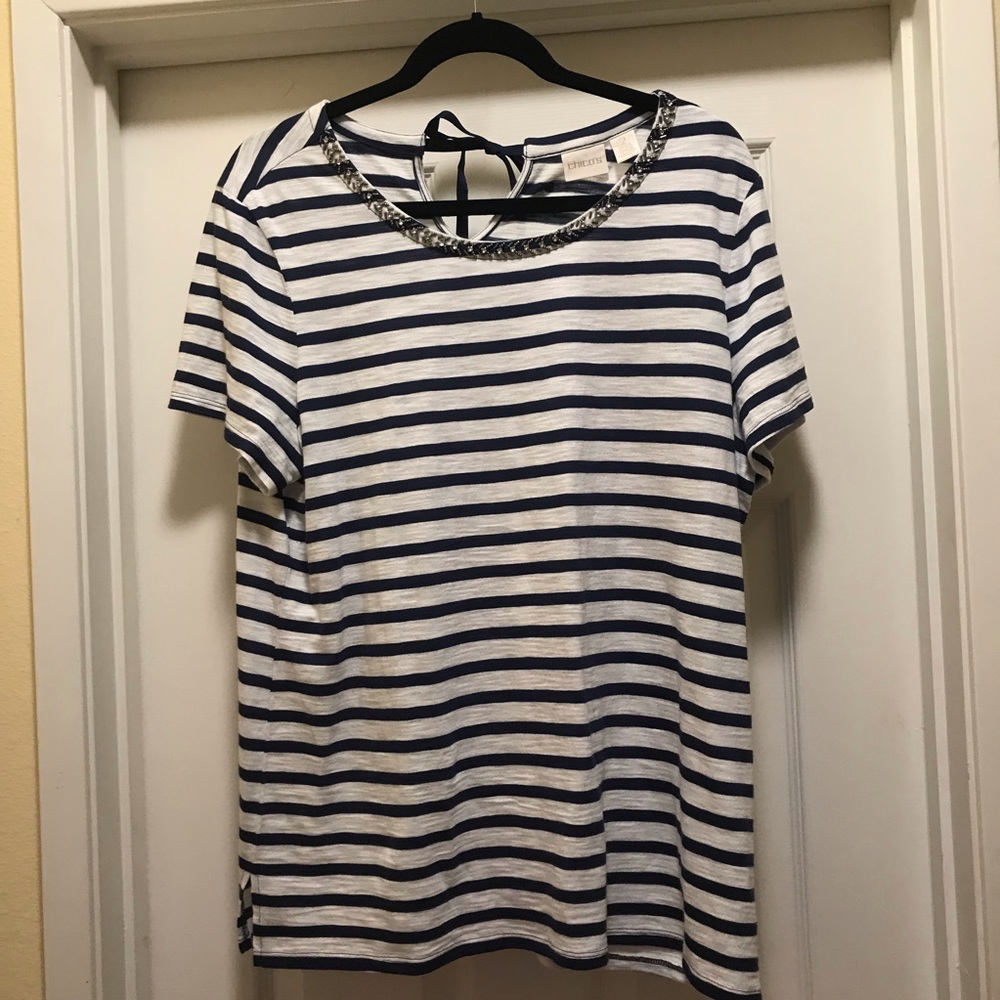 Chico’s Size 2 Embellished T-Shirt
